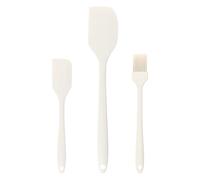 SNGUOQ Ensemble de Cuisine Tout-en-Un, spatule en Silicone, Brosse à Huile, Beurre, grattoir gâteau Unique, Outil Cuisson, 1 Ensemble pour La Cuisson Et Le Remuer(Beige)