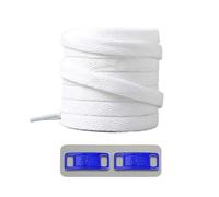SNGUOQ Lacets plats classiques noirs et blancs avec boucle en métal for baskets, décoration de chaussures, accessoire de costume Pour Baskets, Course À Pied(White Blue,160cm)