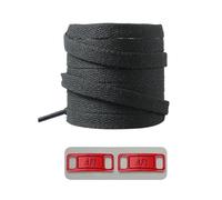 SNGUOQ Lacets plats classiques noirs et blancs avec boucle en métal for baskets, décoration de chaussures, accessoire de costume Pour Baskets, Course À Pied(Black Red,120cm)