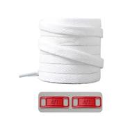 SNGUOQ Lacets plats classiques noirs et blancs avec boucle en métal for baskets, décoration de chaussures, accessoire de costume Pour Baskets, Course À Pied(White Red,120cm)