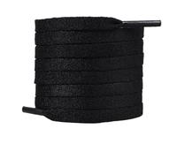 SNGUOQ Lacets plats de 6 mm de largeur for baskets, lacets micro-élastiques for chaussures, lacets blancs et noirs Pour Baskets, Course À Pied(Black,120cm)