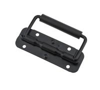 SNGUOQ Lot de 2 poignées valise noires à ressort, pliables, for boîtes outils, anneaux mobiles, équipements industriels, armoires et meubles Pour Boîte À Outils Ou Boîte De Rangement(100mm)