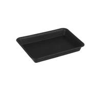 SNGUOQ Lot de 2 Pots Fleurs rectangulaires en Plastique for Plantes d'intérieur et d'extérieur pour Pots De Fleurs,Plantes(Black,25cmx18cm)