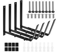 SNGUOQ Lot de 4 supports métalliques réglables for pots fleurs, crochets en fer robustes, support mural for balustrades, balcons et fenêtres Pur Le Rangement Dans Un Garage