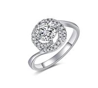 SNHHNSW 1-3 / 8CT.TW. Round Cut Moissanite Anneau personnalisé Nom de fiançailles Ring 10k 14k Ring Gift Fome Femme Femme Girl Friend