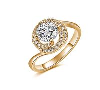 SNHHNSW 1-3 / 8CT.TW. Round Cut Moissanite Anneau personnalisé Nom de fiançailles Ring 10k 14k Ring Gift Fome Femme Femme Girl Friend