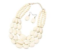 SNHHNSW 3pcs boucles d'oreilles faites à la main + collier Boho Style Bijoux Ensemble de bijoux multiprices tendance Tenues quotidiennes