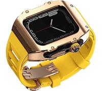 SNHHNSW 49mm Mod Kit Stainless Steel Watch Case & Rubber Band，For Ultra 49MM，Titanium Frame Soft Sport Watch Strap And Metal Buckle Rm Style Watch Accessories for Men Women