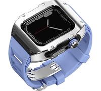 SNHHNSW 49mm Mod Kit Stainless Steel Watch Case & Rubber Band,For Ultra 49MM,Titanium Frame Soft Sport Watch Strap And Metal Buckle Rm Style Watch Accessories for Men Women