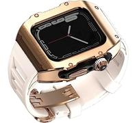 SNHHNSW 49mm Mod Kit Stainless Steel Watch Case & Rubber Band，For Ultra 49MM，Titanium Frame Soft Sport Watch Strap And Metal Buckle Rm Style Watch Accessories for Men Women