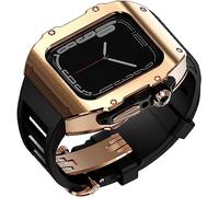 SNHHNSW 49mm Mod Kit Stainless Steel Watch Case & Rubber Band，For Ultra 49MM，Titanium Frame Soft Sport Watch Strap And Metal Buckle Rm Style Watch Accessories for Men Women