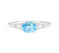 SNHHNSW Bague de fiançailles pour les femmes, Sapphire bleu personnalisé/rubis/opale/rubis/amethyst/péridot/bleu topaz 10k 14K Bonne de mariage