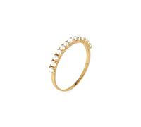 SNHHNSW Band de mariage pour femmes, anneau d'éternité/perle de forme ronde jaune pour le confort de fiançailles ajustement