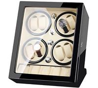 SNHHNSW Boîte de Rangement de Winder Winder Chandelier pour Enrouler 8 Montres automatiques et 5 Montres Espace de Rangement en Bois de Piano Peinture Accessoires extérieurs (Couleur: Noir) Lustre