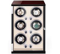 SNHHNSW Chandelier Automatic Watch Winder Box 6 Built-in Light Adjustable Watch Pillows 5 Rotation Mode Setting Quiet Motor Accessories (Color : White) Chandelier