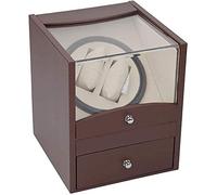 SNHHNSW Chandelier Watch Box Watch Winder for Automatic Watches Wooden for 2 Wrist Watches + 2 Storage Case，Watch Jewellery Display Storage Box Atmosphere Chandelier