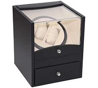 SNHHNSW Chandelier Watch Box Watch Winder for Automatic Watches Wooden for 2 Wrist Watches + 2 Storage Case，Watch Jewellery Display Storage Box Atmosphere Chandelier