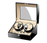 SNHHNSW Chandelier Watch Shaker Watch Automatic Winder Rangement Afficher Boîte de Montre Black Piano Finition Top en Cuir Doublure en Cuir Silencieux Motor de Lustre