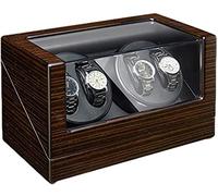 SNHHNSW Chandelier Watch Winder Box 4 pour Les Montres automatiques Piano Finisho Motor Silencieux 4 Rotation Mode Rotation Fit Lady Man Watches Accessoires (Couleur: G) Chandelier