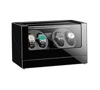 SNHHNSW Chandelier Watch Winder Box 4 pour Les Montres automatiques pour Le Piano en Bois Finition silencieuse Moteur 4 Rotation Mode Rotation Fit Lady Man Montres, H Chandelier
