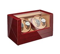 SNHHNSW Chandelier Watch Winder Box 4 pour Les Montres automatiques pour Le Piano en Bois Finition silencieuse Moteur 4 Rotation Mode Rotation Fit Lady Man Montres, H Chandelier