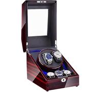 SNHHNSW Chandelier Watch Windin Box pour 2 Montre Automatique Watch 3 Space de Rangement Paint Paint Finition avec Accessoires de Moteur Bleu léger Silencieux, Lustre