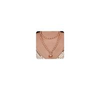 SNHHNSW Collier de fermoir à bouteille à bascule avec une chaîne d'oreilles avec chaîne d'oreilles en perle pour femmes (noir)