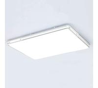 SNHHNSW Pendant Light, Nordic Creative Aluminum Frame LED Flush Mount Ceiling Light Large Square and Large Area Lighting Creative Double Border Ceiling Lighting Three-Color dimming and Adjustabl
