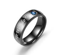 SNHHNSW Promise Couple Rings Trendy Her King & His Queen Crytal Stone Crown Charm Titanium steel Wedding Ring for Women