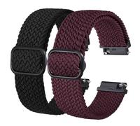 SNHHNSW Sangle de montre en nylon deux couleurs mixtes à pack réglable une plaque élastique de montre élastique version 16 18 19 20 22 24 mm