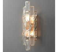 SNHHNSW Wall Lights Beside Mirror,Vanity Lights Scon with Clear Crystal Glass Shade Bathroom,Modern Interior Wall Lamps for Living Room Bedroom Hallways ,Style a