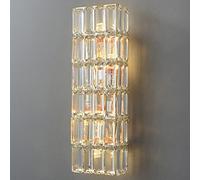 SNHHNSW Wall Lights Beside Mirror,Vanity Lights Scon with Clear Crystal Glass Shade Bathroom,Modern Interior Wall Lamps for Living Room Bedroom Hallways ,Style a