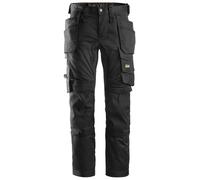 Snickers 6241 AllroundWork Pantalon De Travail Extensible Avec Poches Étuis - Noir - Taille 054