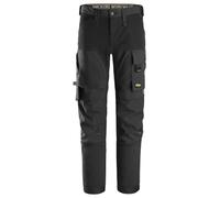 Snickers 6375 Pantalon en Tissus sofshell Coupe Vent avec matière Extensible Toutes Directions (FR/ES, Numérique, 48, Taille Normale, Taille Normale, Noir)