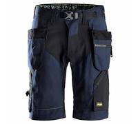 Snickers 69049504052 FlexiWork Short de travail avec poches holster Taille 52 Bleu Marine/Noir