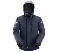 Snickers AllroundWork 37.5® veste de travail imperméable et isolanteits, EN 343 Navy-Noir S