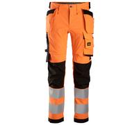Snickers AllroundWork Hi-Vis Arbeitshose avec p. de v. Poches holster, cl. 2 HV-Orange-Noir 152