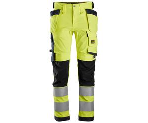Snickers AllroundWork Hi-Vis Travailitshose avec . poches holster, cl. 2 HV-jaune-navy 50