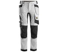 Snickers AllroundWork pantalon de travail stretchitavec poches. Poches holster, EN 14404 Blanc-Noir 54