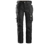 Snickers AllroundWork Pantalon de travail stretchitavec poches. Poches holster, EN 14404 Noir 192