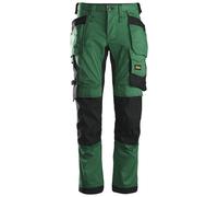Snickers AllroundWork Pantalon de travail stretchitavec poches. Poches holster, EN 14404 vert forêt-noir 200