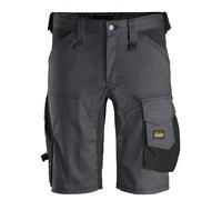 Snickers Workwear Mixte AllroundWork Short Élastique Gris Acier-Noir Taille 50, Non Applicable, M EU