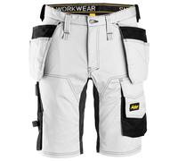 Snickers AllroundWork Stretchitsshorts avec poches holster blanc-noir 50
