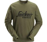 Snickers Arbeitspullover Logo Sweatshirt Kaki/Vert L