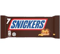 SNICKERS - Barre Chocolat au Lait, Cacahuètes & Caramel - 7 barres chocolatées individuelles de 50g - 500g