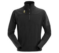 Snickers Body Mapping Micro Pull en laine polaire avec ½ fermeture éclairrsnoir XS