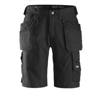 Snickers Canvas Arbeitsshorts avec poches holster Noir 46