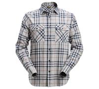 Snickers Chemise légère en flanelle de coton AllroundWork gris cendré-chili M
