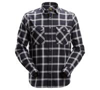 Snickers Chemise légère en flanelle de coton AllroundWork Noir-Gris XL