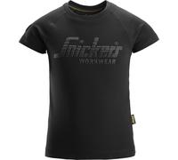 Snickers Enfants Arbeitsshirt Junior Logo T-Shirt Noir 104